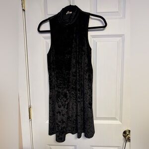 Black velour mock neck dress. Size xs. Worn once.